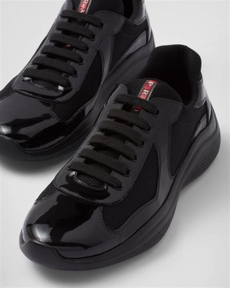 cheap black prada sneakers|prada slip on sneakers women.